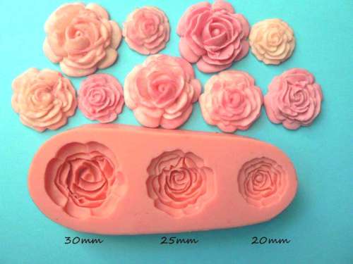 Rose Assortment Silicone Mould - Click Image to Close